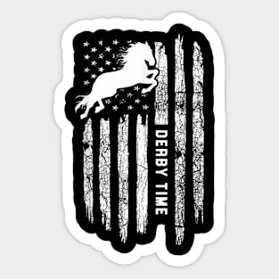 Derby Time, Juneteenth Flag, USA Flag Sticker